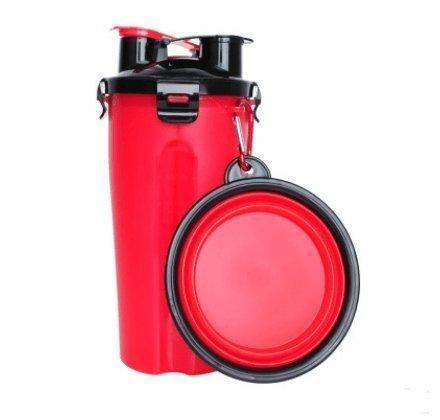 2 In 1Pet Water Bottle Dispenser Travel Portable Dog Cat Drinking Silicone Bowl - Premium Paws