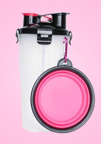 2 In 1Pet Water Bottle Dispenser Travel Portable Dog Cat Drinking Silicone Bowl - Premium Paws