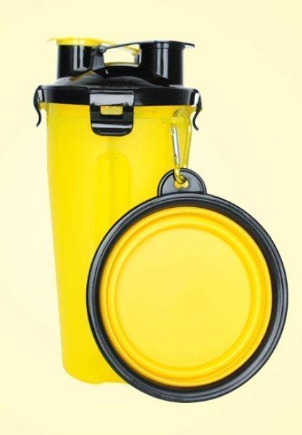 2 In 1Pet Water Bottle Dispenser Travel Portable Dog Cat Drinking Silicone Bowl - Premium Paws