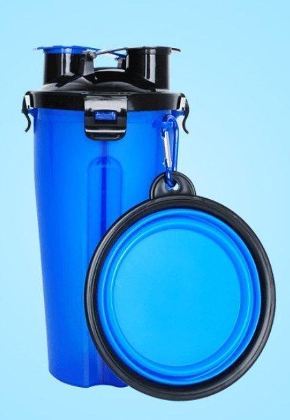 2 In 1Pet Water Bottle Dispenser Travel Portable Dog Cat Drinking Silicone Bowl - Premium Paws