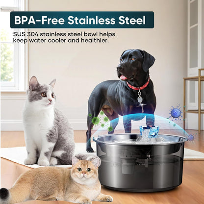 2.6Gal/10L Dog Water Fountain for Dogs & Cats & Multiple Pets - Premium Paws