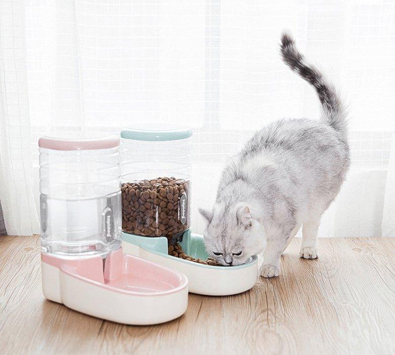 Automatic Pet Feeder And Drinking Fountain Combo - Premium Paws