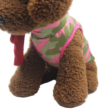 Cozy Striped Pet Jacket With Traction Buckle - Perfect For Autumn And Winter! - Premium Paws