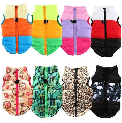 Cozy Striped Pet Jacket With Traction Buckle - Perfect For Autumn And Winter! - Premium Paws