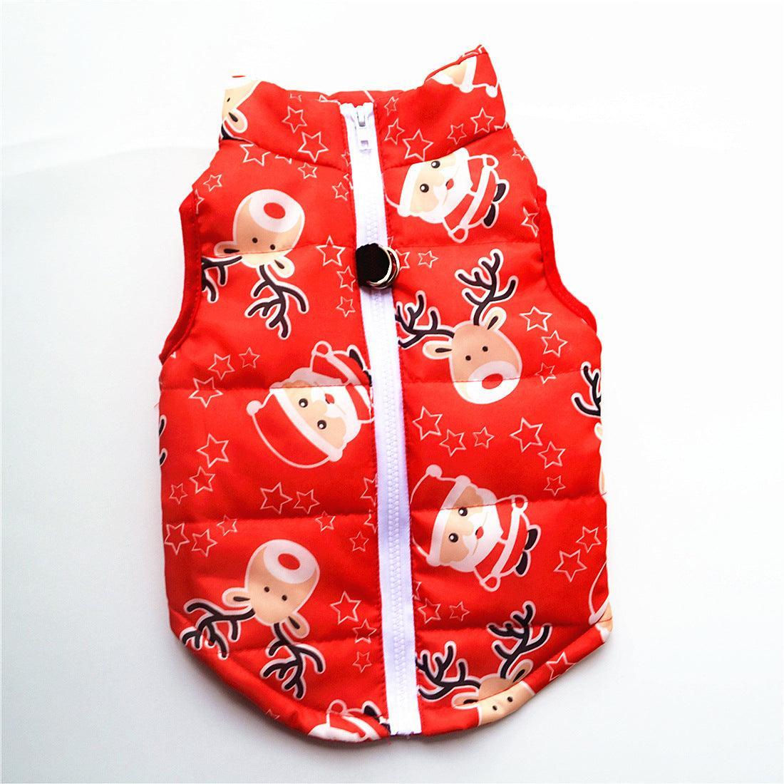 Cozy Striped Pet Jacket With Traction Buckle - Perfect For Autumn And Winter! - Premium Paws