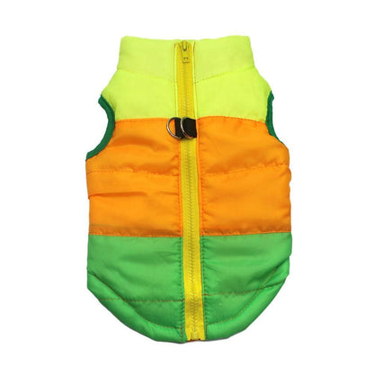 Cozy Striped Pet Jacket With Traction Buckle - Perfect For Autumn And Winter! - Premium Paws