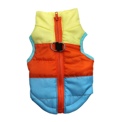 Cozy Striped Pet Jacket With Traction Buckle - Perfect For Autumn And Winter! - Premium Paws