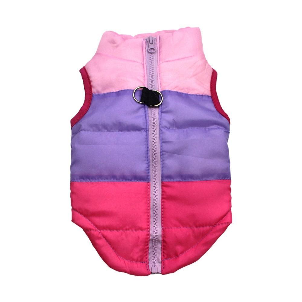 Cozy Striped Pet Jacket With Traction Buckle - Perfect For Autumn And Winter! - Premium Paws