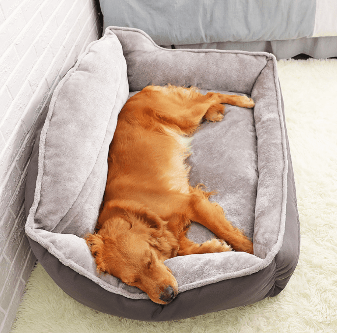 Luxury Pet Haven: Plush Polyester Sofa Bed For Dogs - Premium Paws