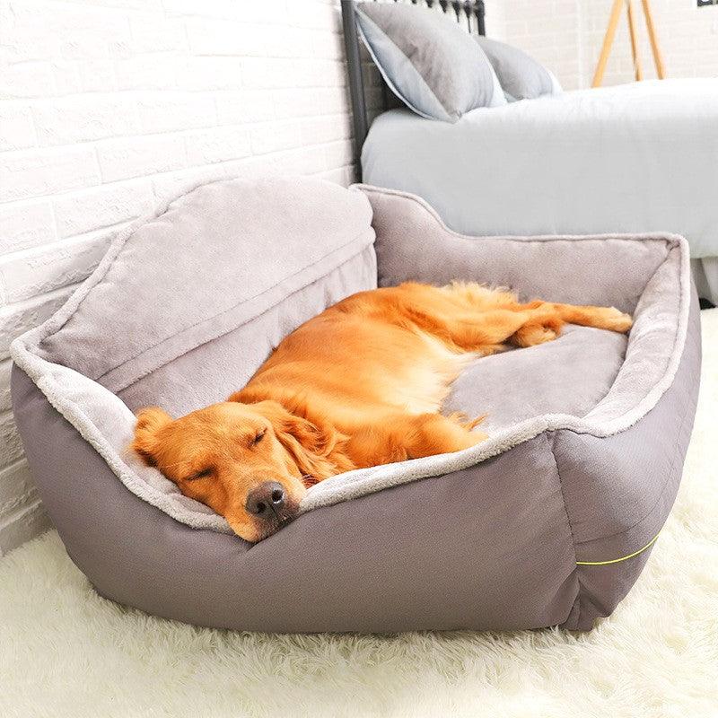 Luxury Pet Haven: Plush Polyester Sofa Bed For Dogs - Premium Paws