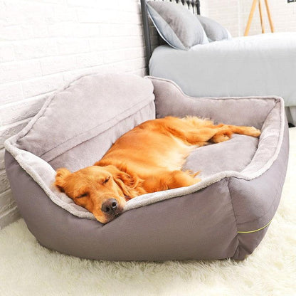 Luxury Pet Haven: Plush Polyester Sofa Bed For Dogs - Premium Paws