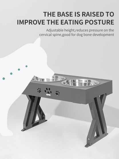 Portable Pet Feeder: Stainless Steel Folding Bowl For Dogs And Cats - Premium Paws