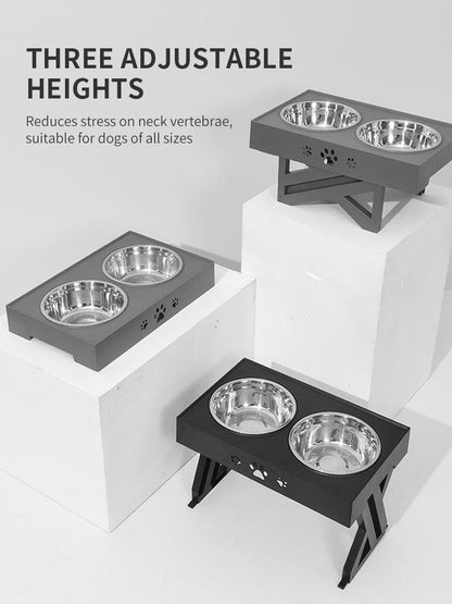 Portable Pet Feeder: Stainless Steel Folding Bowl For Dogs And Cats - Premium Paws