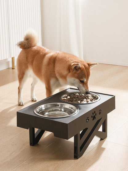 Portable Pet Feeder: Stainless Steel Folding Bowl For Dogs And Cats - Premium Paws