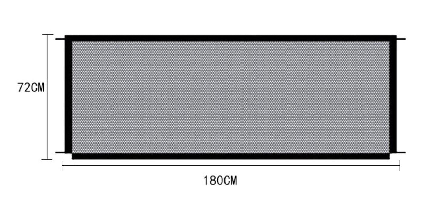 Portable Pet Safety Fence - Transparent Isolation Net For Cars, Windows, And Balconies - Premium Paws