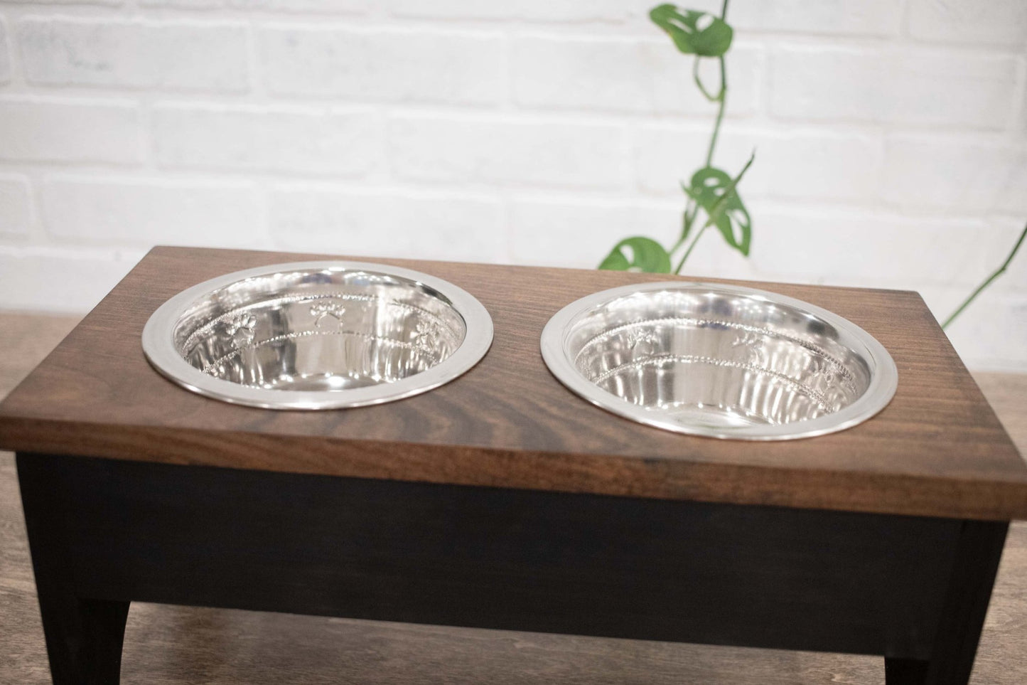 Raised Dog Bowl Stand with 2 Stainless Steel Bowls, Elevated Pet Feeder - Premium Paws