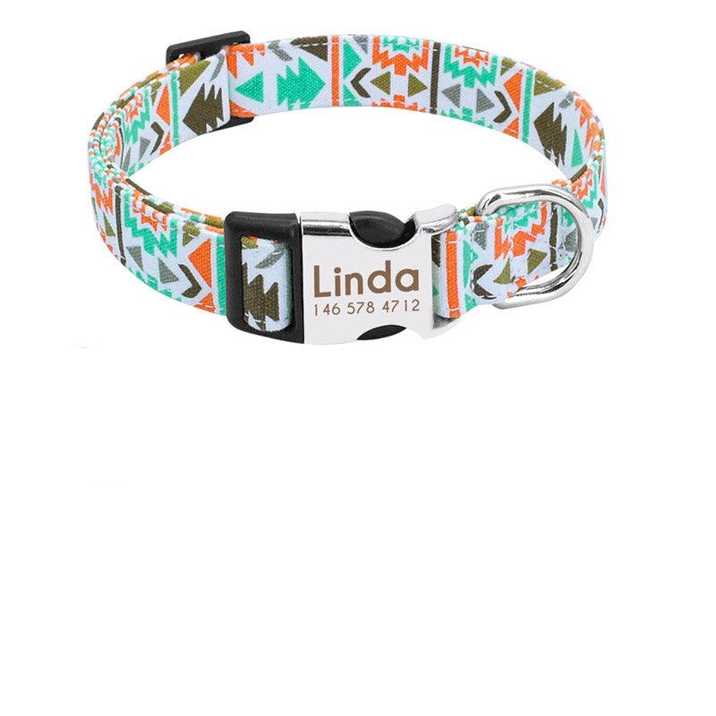Reflective Wave Point Dog Collar: High Visibility, Adjustable, And Stylish - Premium Paws