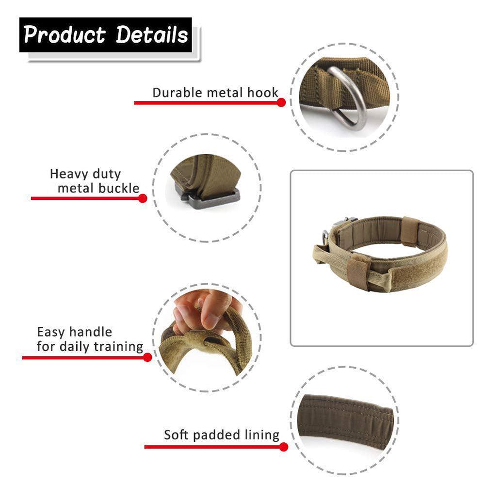 Tactical Nylon Dog Collar With Double Protection - Premium Paws