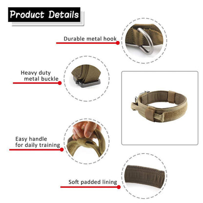 Tactical Nylon Dog Collar With Double Protection - Premium Paws